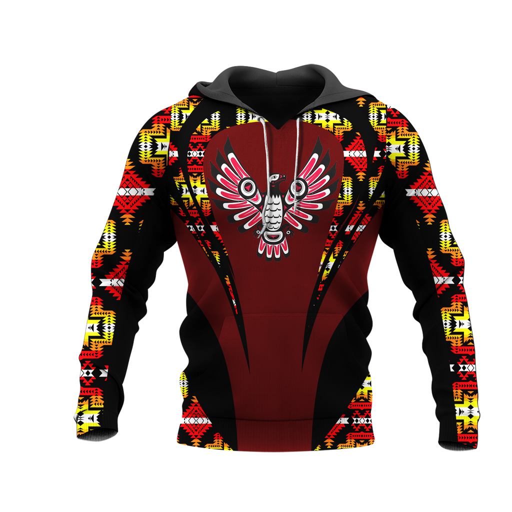 Powwow StoreHD000874 Pattern Native Pride 3D Hoodie