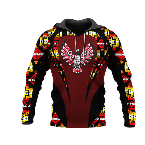 Powwow StoreHD000874 Pattern Native Pride 3D Hoodie