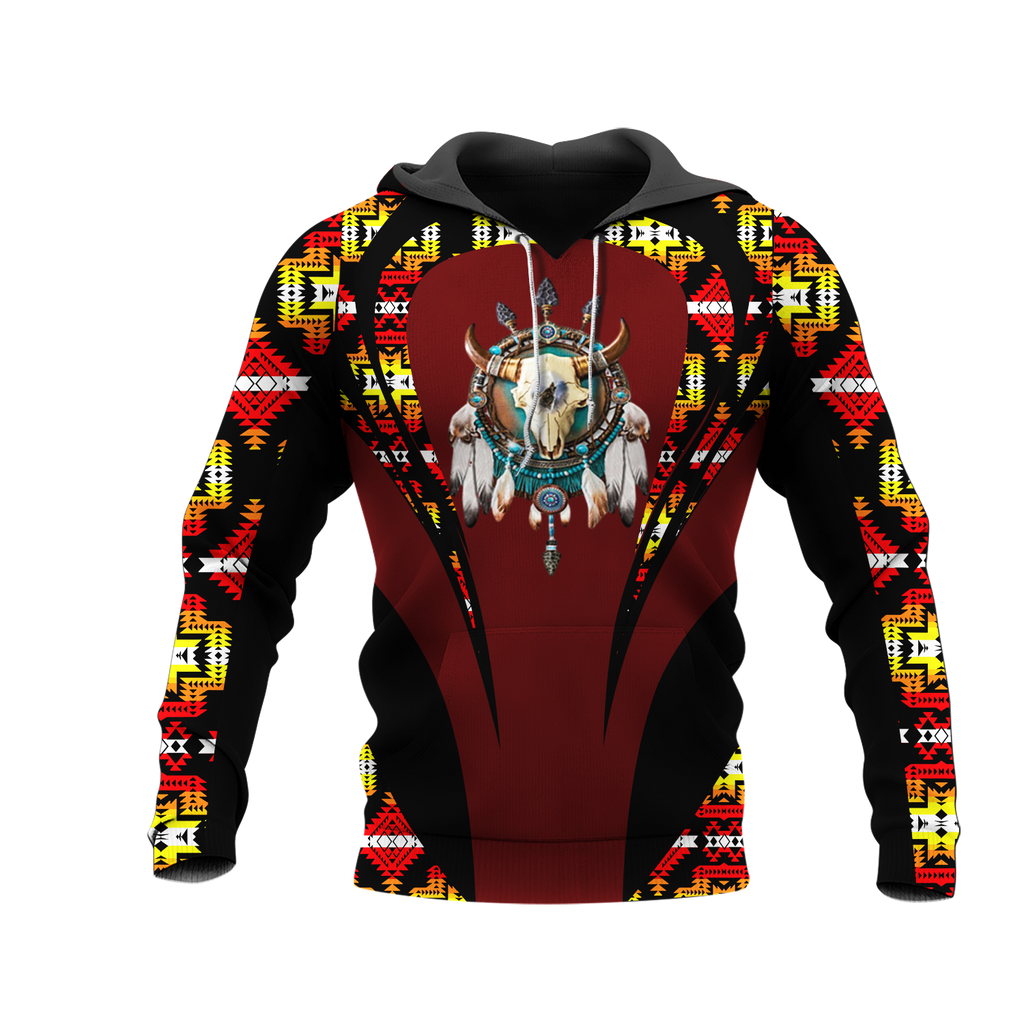 Powwow StoreHD000875 Pattern Native Pride 3D Hoodie