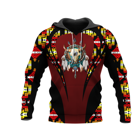 Powwow StoreHD000875 Pattern Native Pride 3D Hoodie