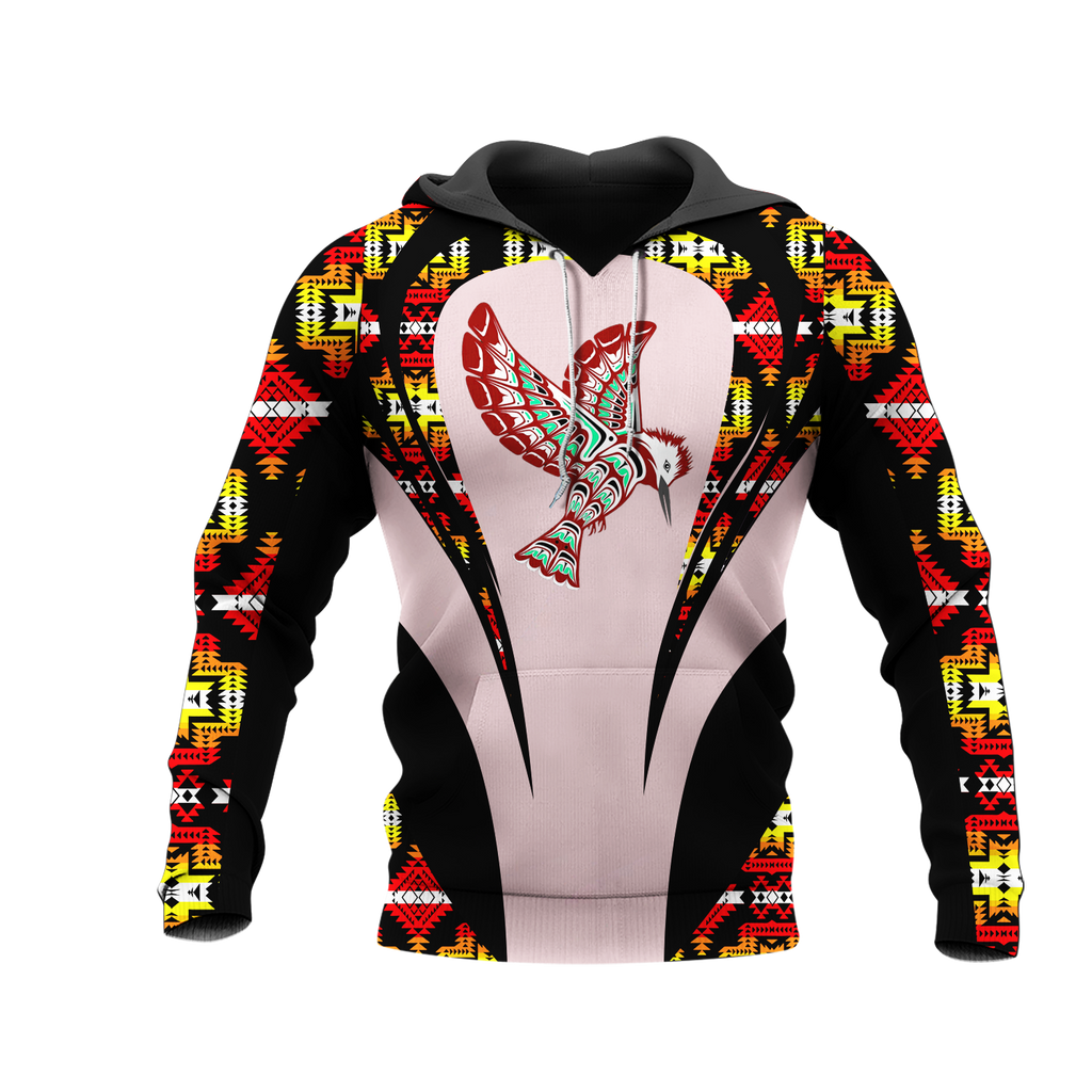 Powwow StoreHD000877 Pattern Native Pride 3D Hoodie