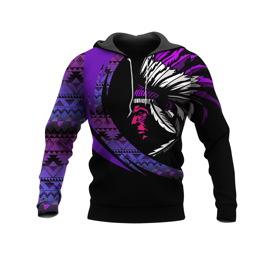 Powwow StoreHD000965 Pattern Native Pride 3D Hoodie