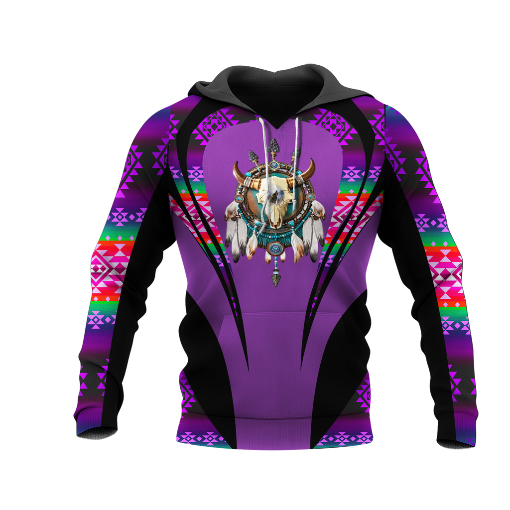 Powwow StoreHD000884 Pattern Native Pride 3D Hoodie