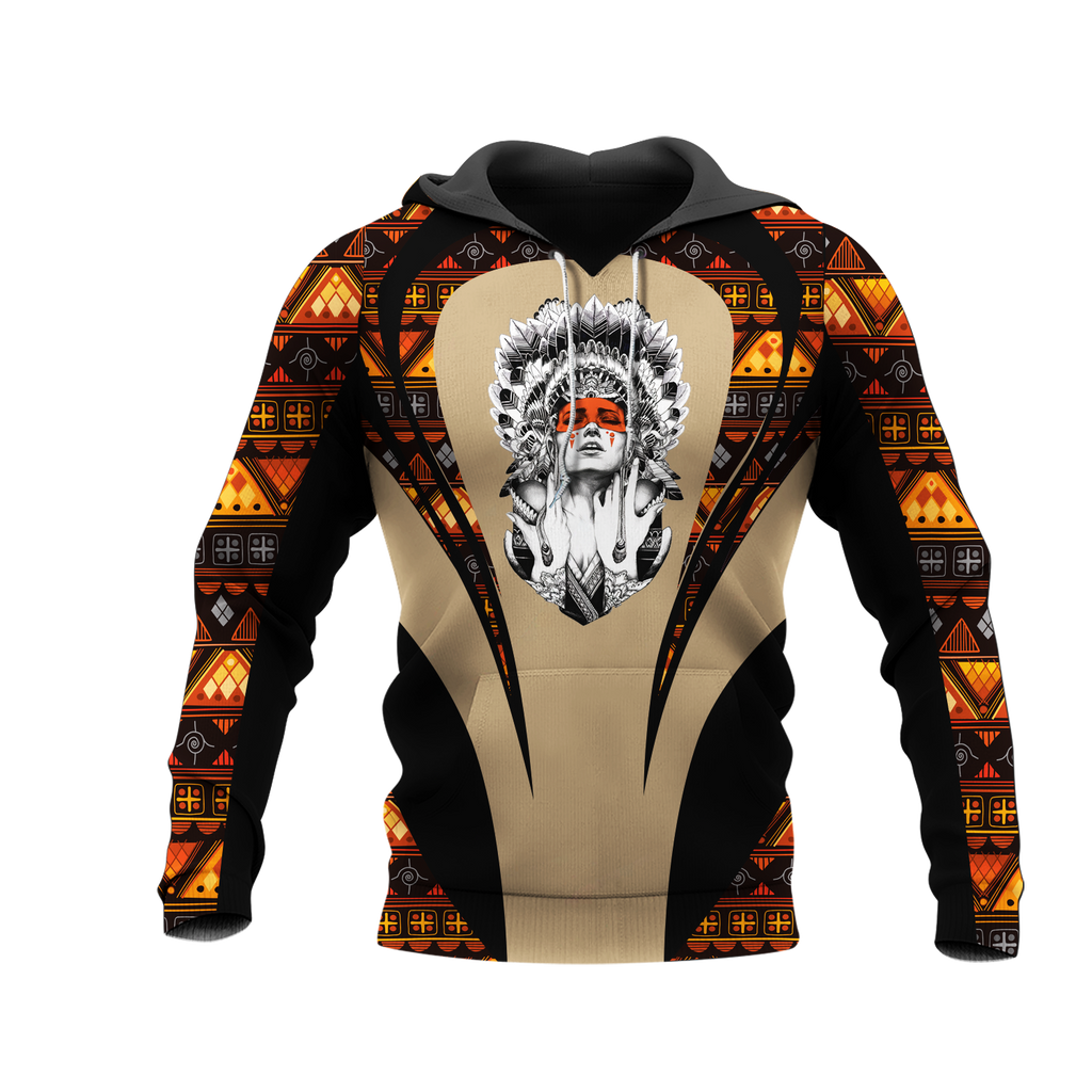 Powwow StoreHD000890 Pattern Native Pride 3D Hoodie