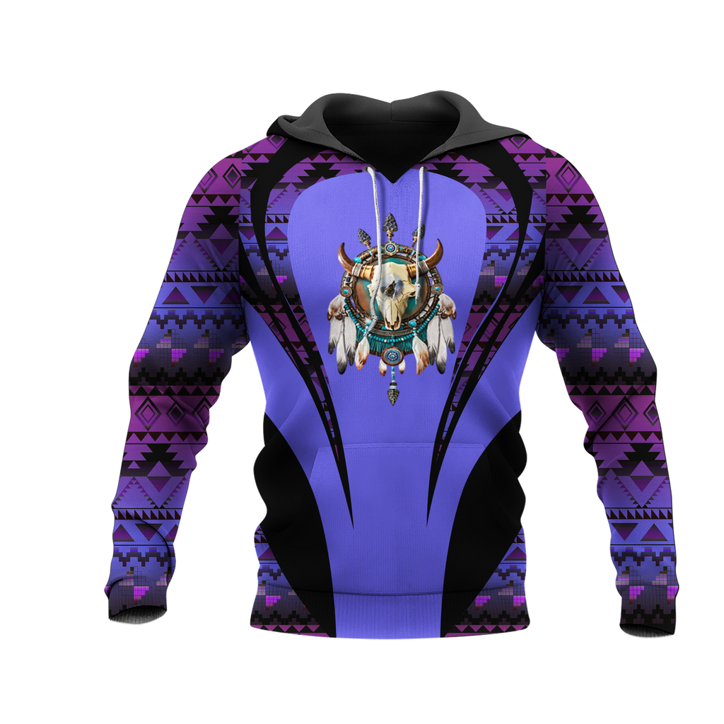 Powwow StoreHD000894 Pattern Native Pride 3D Hoodie