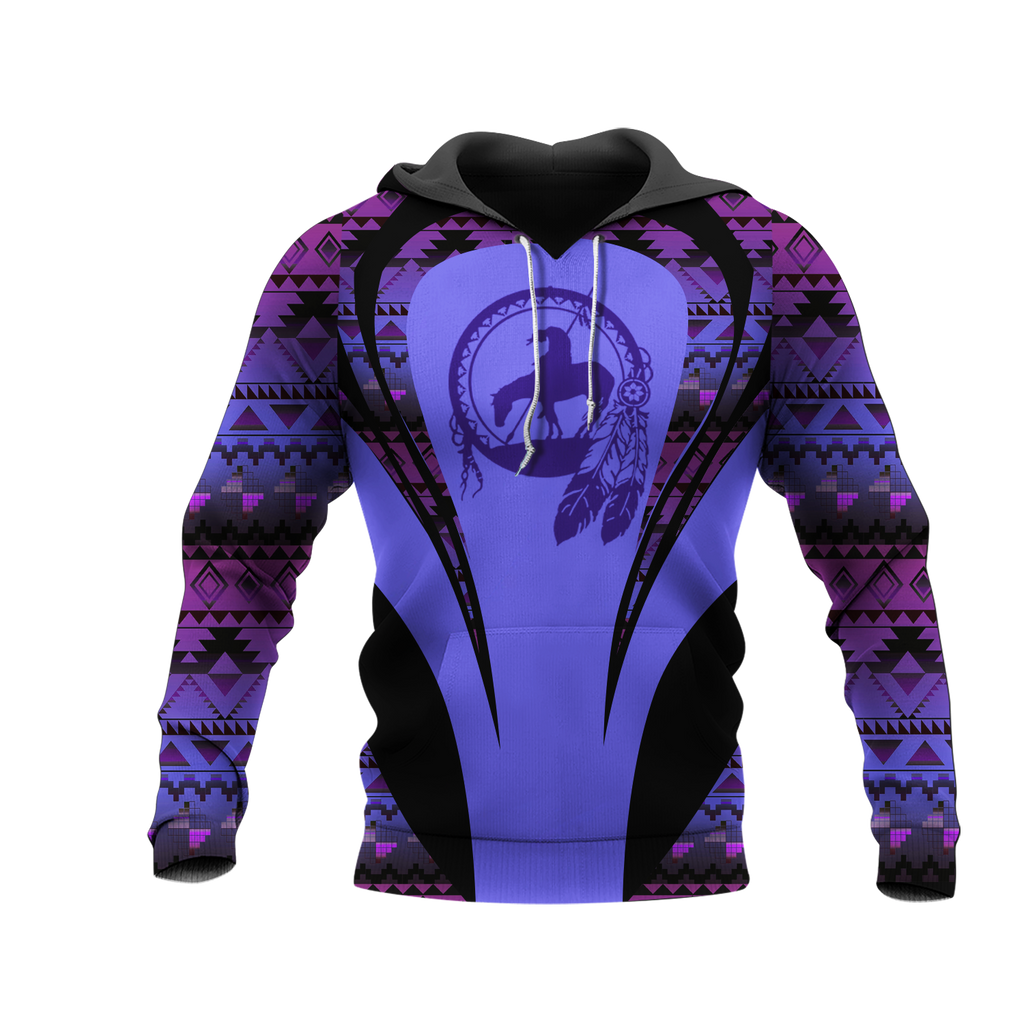 Powwow StoreHD000897 Pattern Native Pride 3D Hoodie