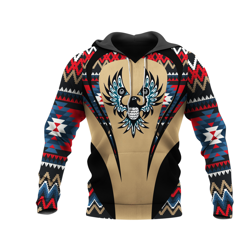 Powwow StoreHD000911 Pattern Native Pride 3D Hoodie