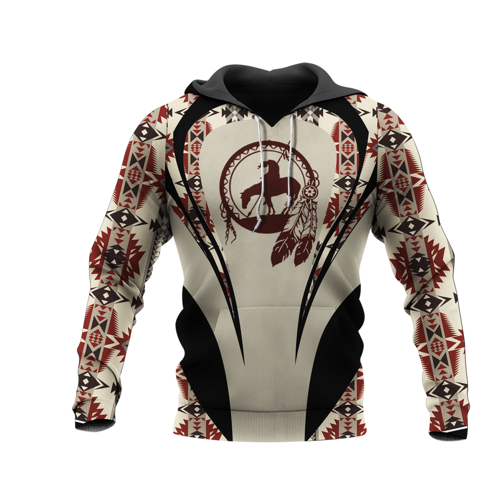 Powwow StoreHD000923 Pattern Native Pride 3D Hoodie