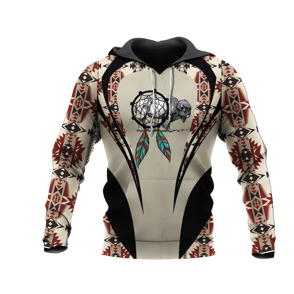 Powwow StoreHD000925 Pattern Native Pride 3D Hoodie