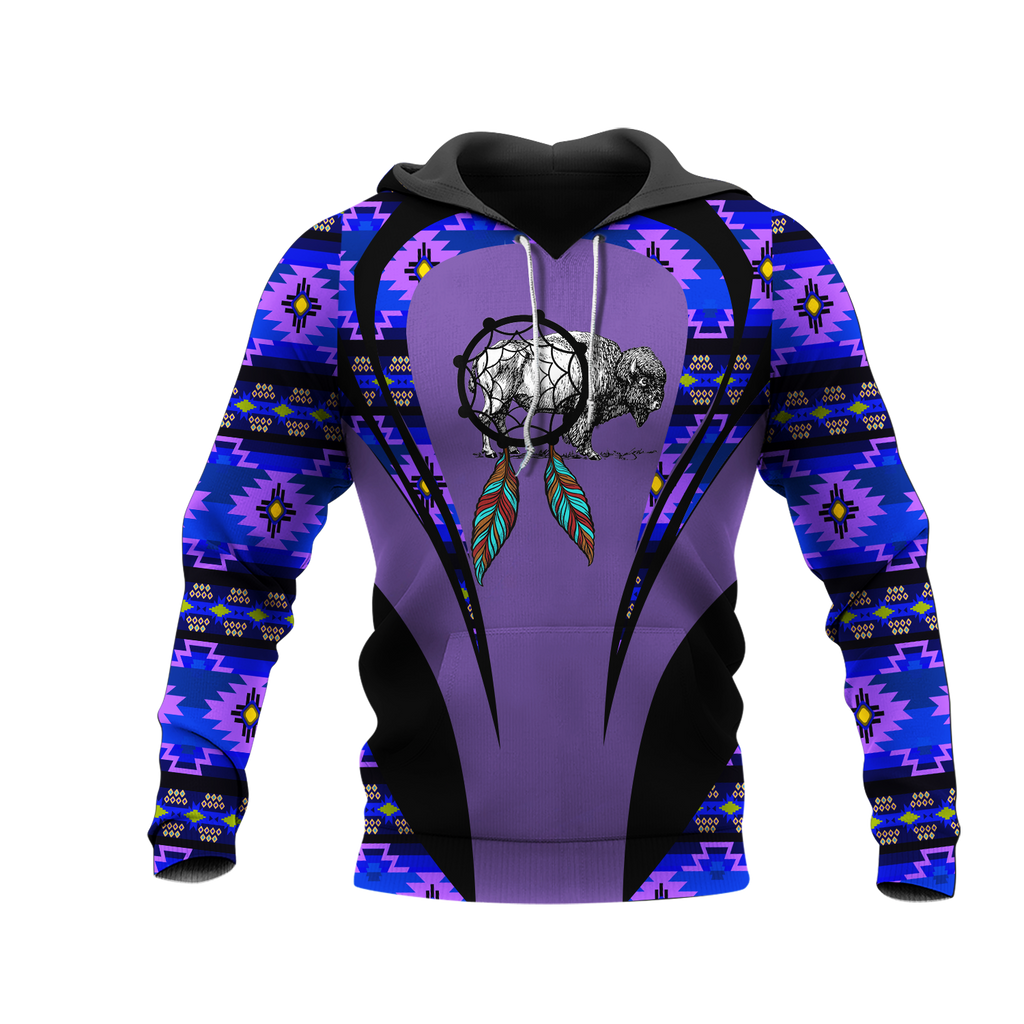 Powwow StoreHD000930 Pattern Native Pride 3D Hoodie