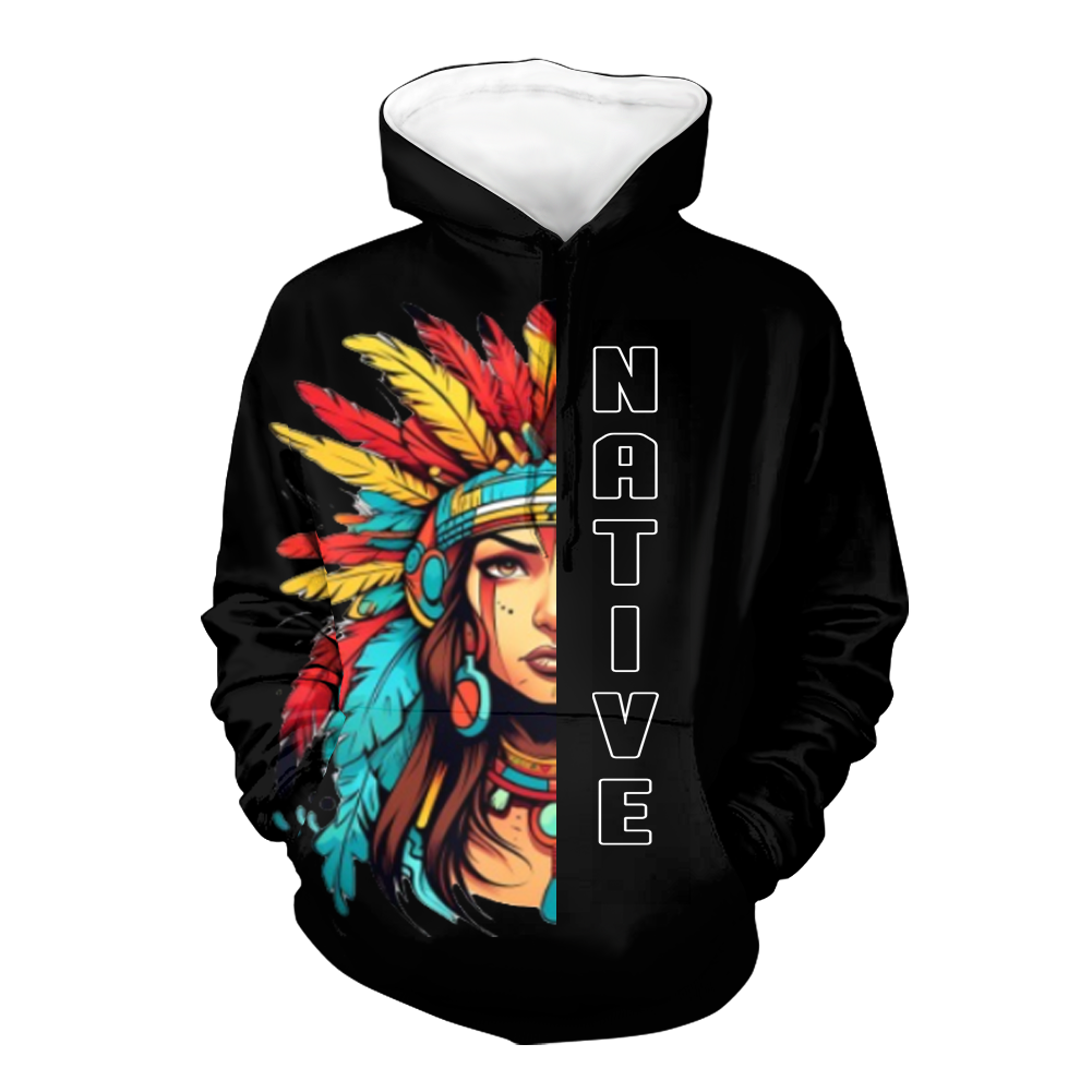 Powwow StoreHD0011825 Pattern Native Pride 3D Hoodie