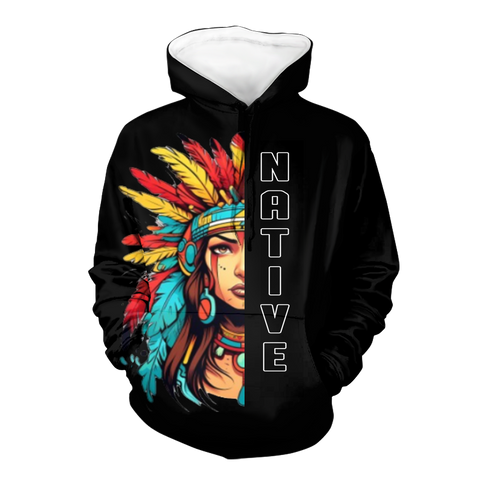 Powwow StoreHD0011825 Pattern Native Pride 3D Hoodie