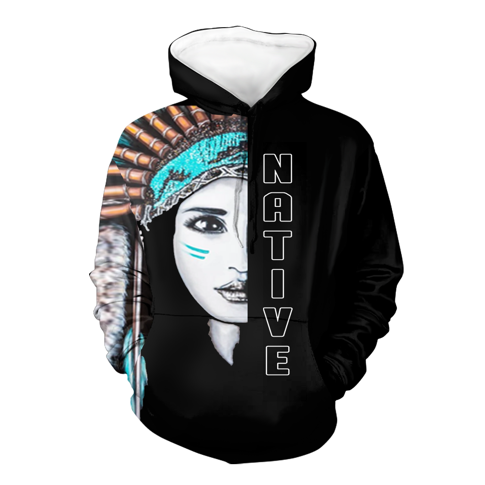 Powwow StoreHD0011826 Pattern Native Pride 3D Hoodie