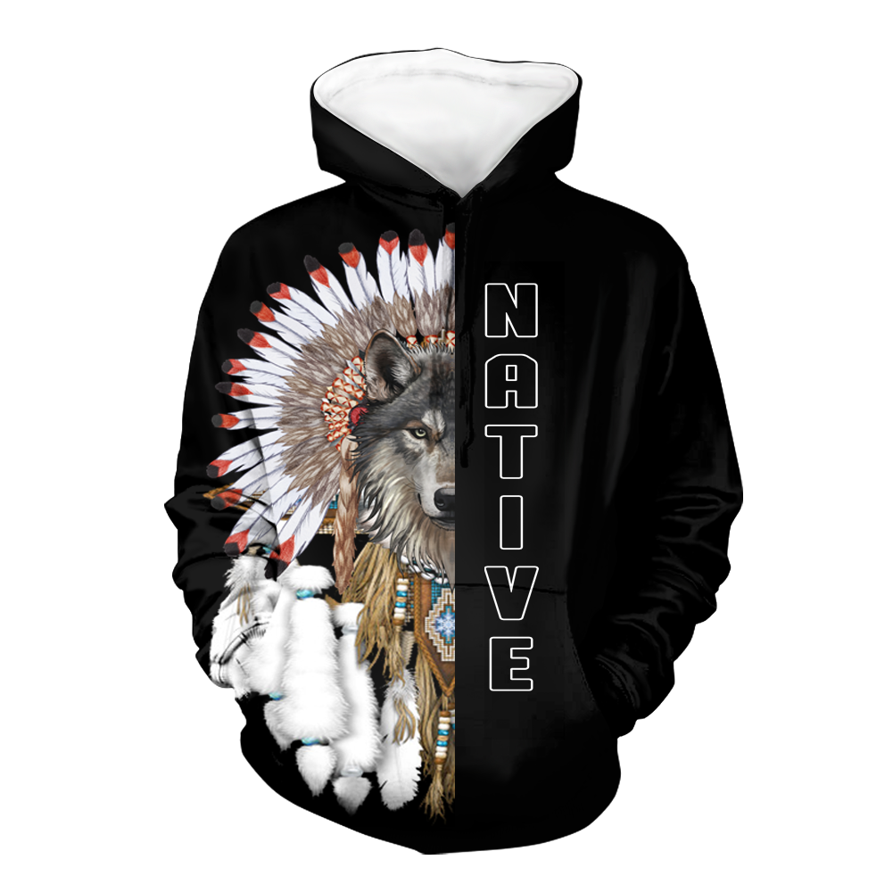 Powwow StoreHD0011827 Pattern Native Pride 3D Hoodie