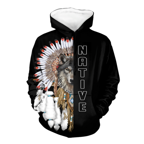 Powwow StoreHD0011827 Pattern Native Pride 3D Hoodie