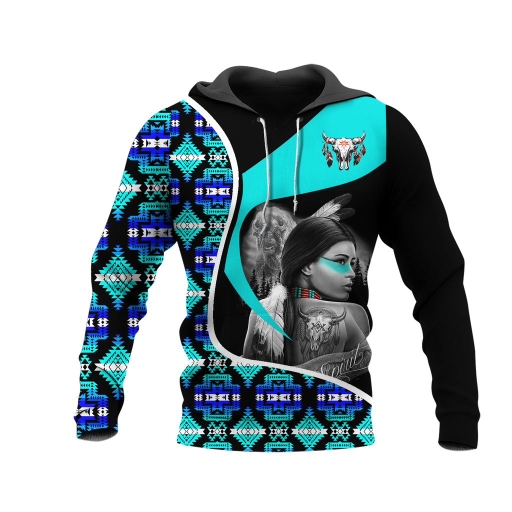 Powwow StoreHD000931 Pattern Native Pride 3D Hoodie