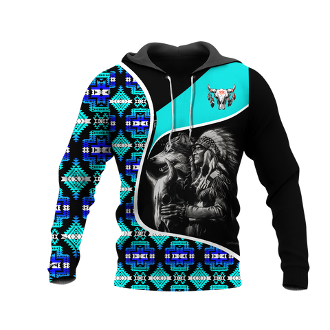 Powwow StoreHD000933 Pattern Native Pride 3D Hoodie