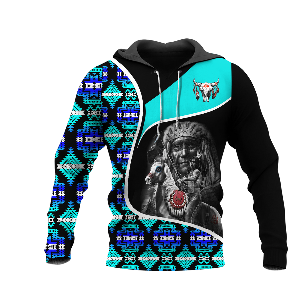 Powwow StoreHD000935 Pattern Native Pride 3D Hoodie