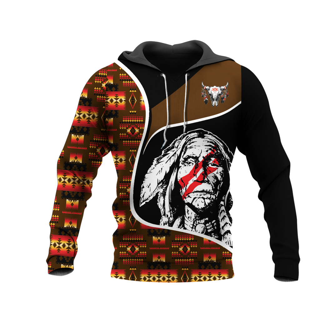 Powwow StoreHD000934 Pattern Native Pride 3D Hoodie