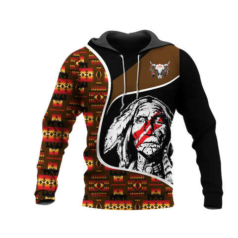 Powwow StoreHD000934 Pattern Native Pride 3D Hoodie