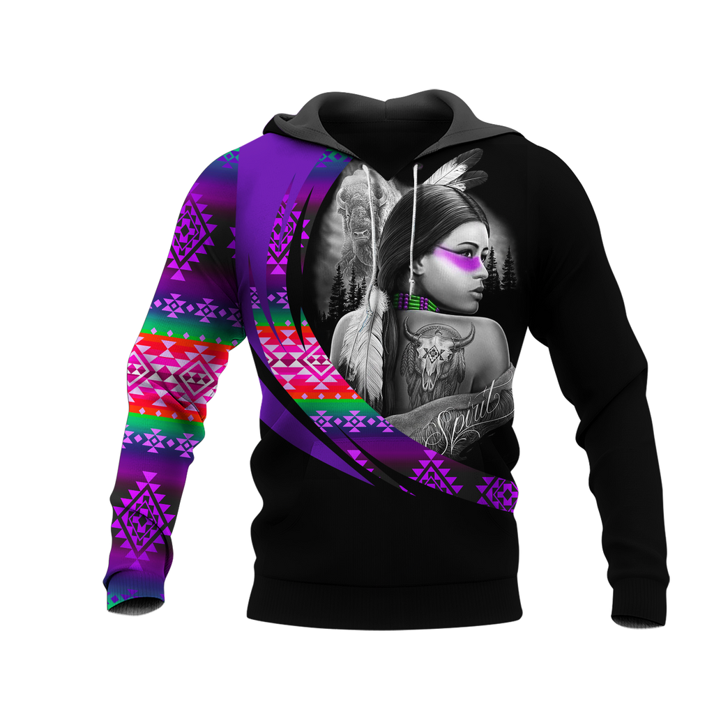 Powwow StoreHD000969 Pattern Native Pride 3D Hoodie