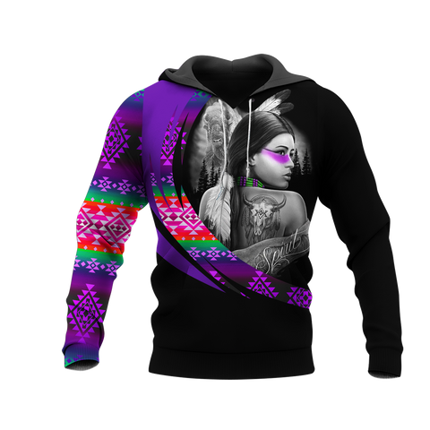 Powwow StoreHD000969 Pattern Native Pride 3D Hoodie