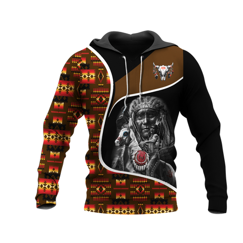 Powwow StoreHD000938 Pattern Native Pride 3D Hoodie