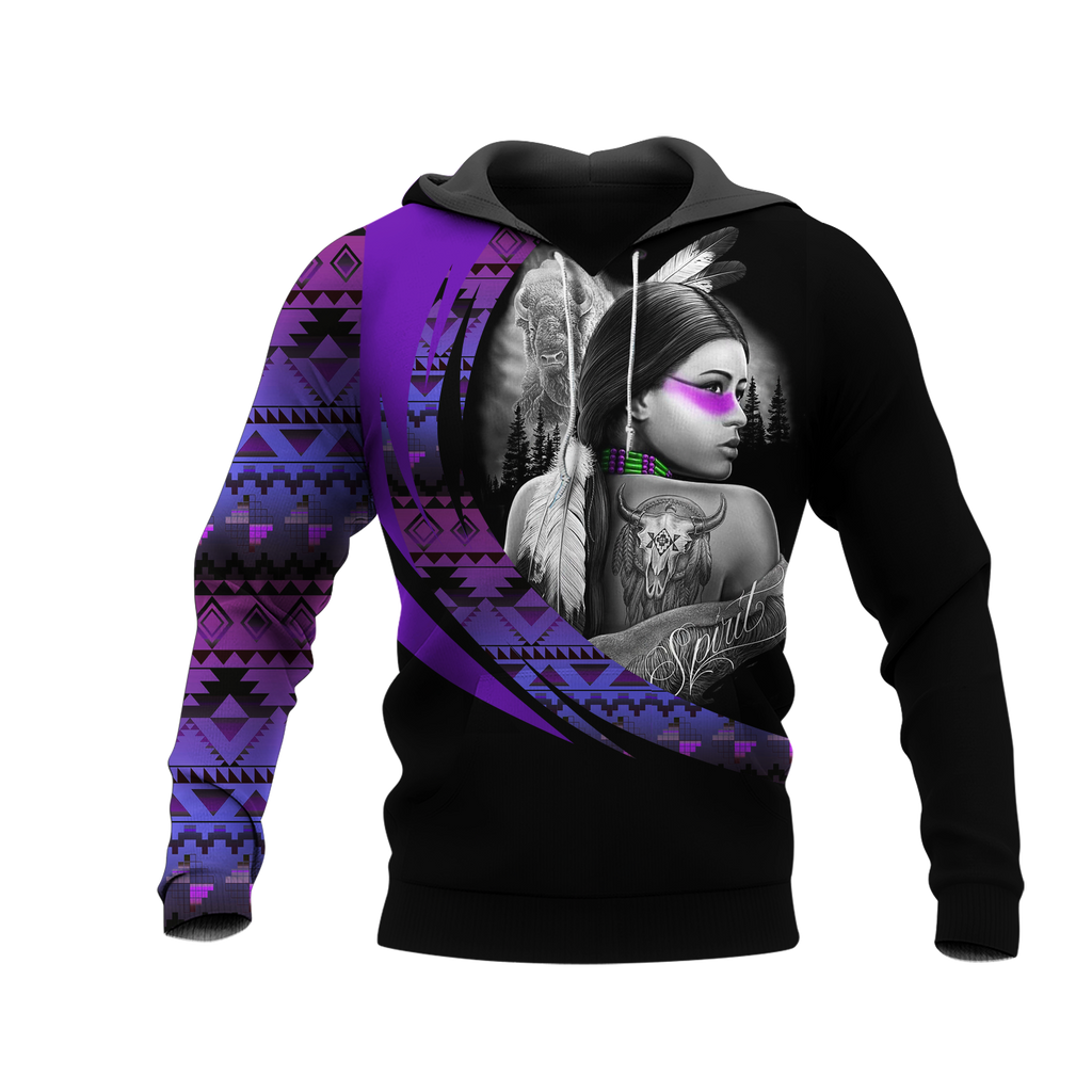 Powwow StoreHD000970 Pattern Native Pride 3D Hoodie