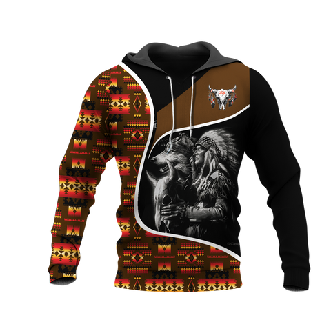 Powwow StoreHD000939 Pattern Native Pride 3D Hoodie