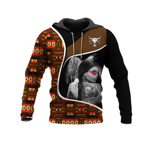 Powwow StoreHD000940 Pattern Native Pride 3D Hoodie