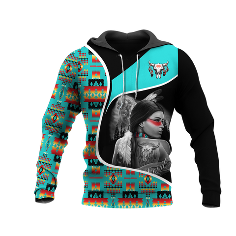 Powwow StoreHD000941 Pattern Native Pride 3D Hoodie