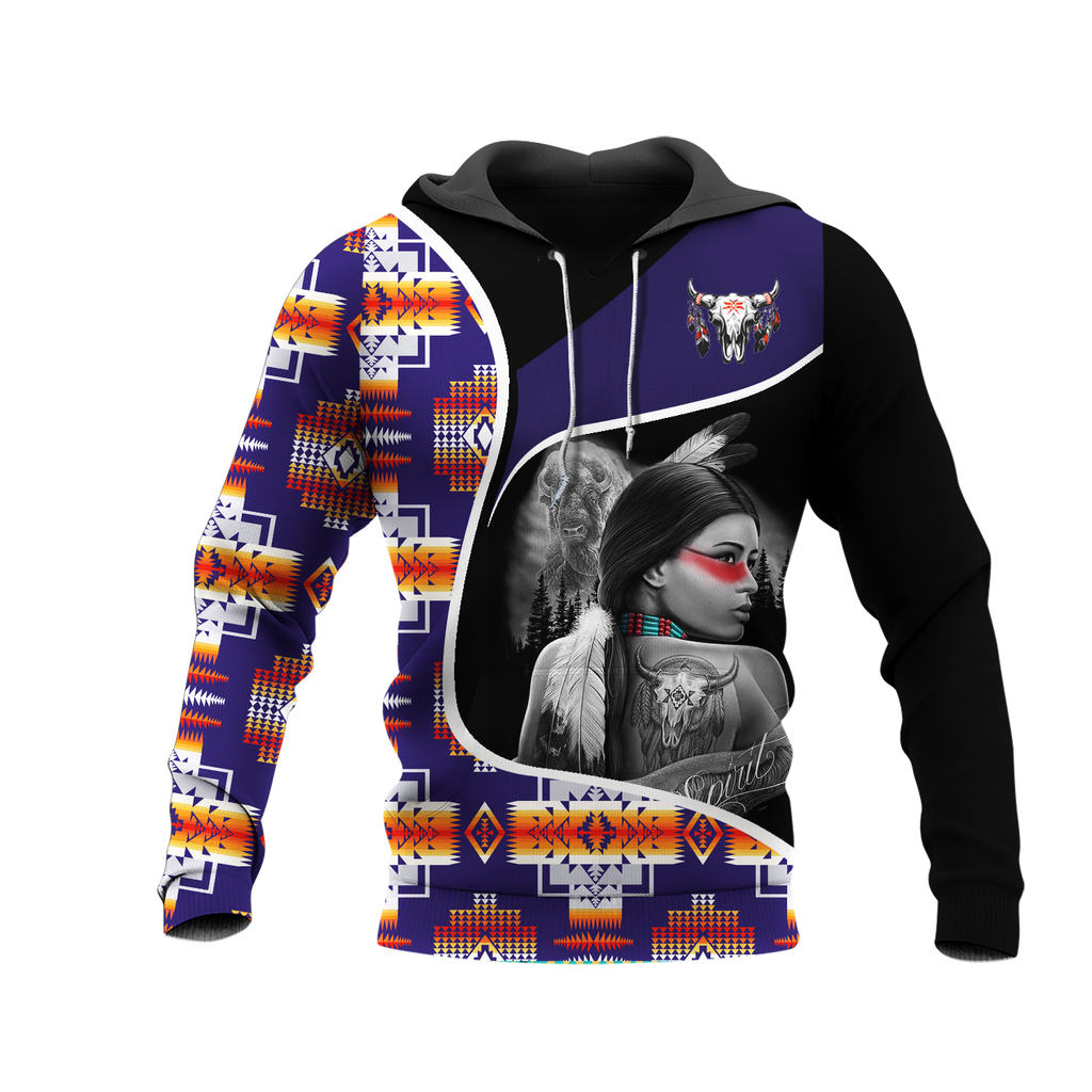 Powwow StoreHD000948 Pattern Native Pride 3D Hoodie