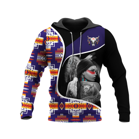 Powwow StoreHD000948 Pattern Native Pride 3D Hoodie