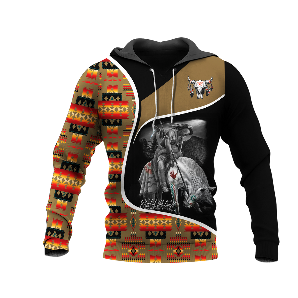 Powwow StoreHD000951 Pattern Native Pride 3D Hoodie