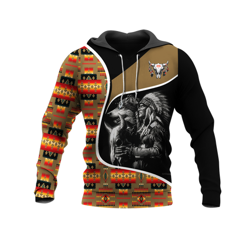 Powwow StoreHD000952 Pattern Native Pride 3D Hoodie