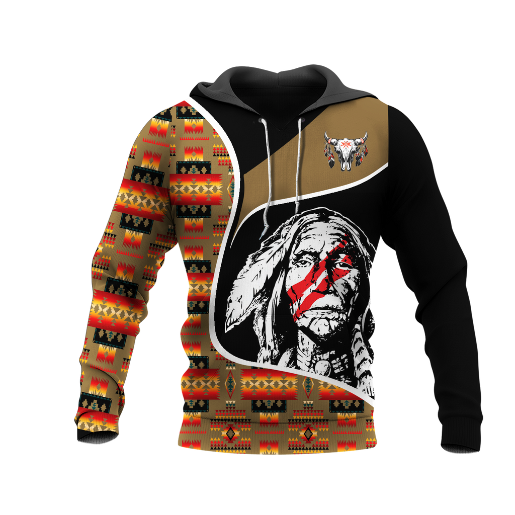 Powwow StoreHD000954 Pattern Native Pride 3D Hoodie