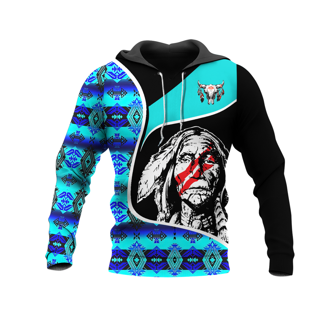 Powwow StoreHD000955 Pattern Native Pride 3D Hoodie