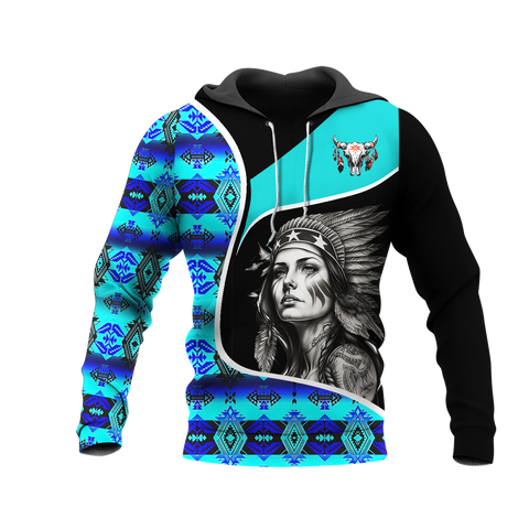 Powwow StoreHD000951 Pattern Native Pride 3D Hoodie