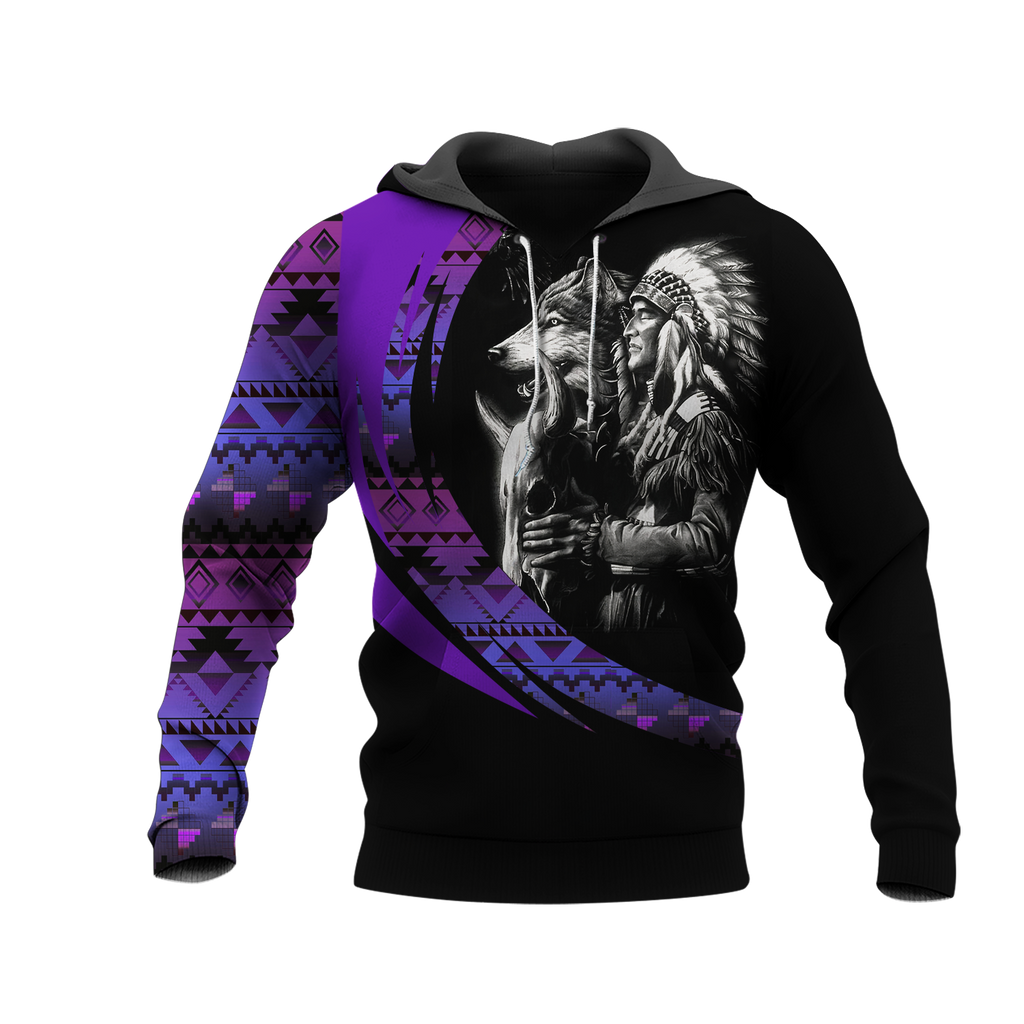 Powwow StoreHD000973 Pattern Native Pride 3D Hoodie