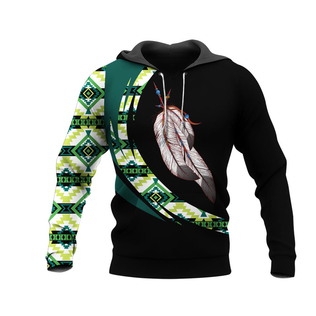 Powwow StoreHD000975 Pattern Native Pride 3D Hoodie