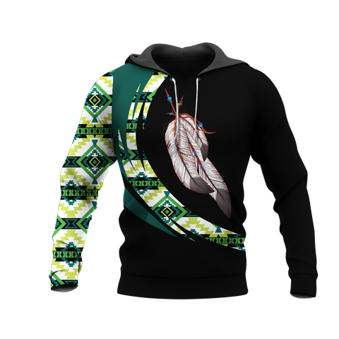 Powwow StoreHD000975 Pattern Native Pride 3D Hoodie