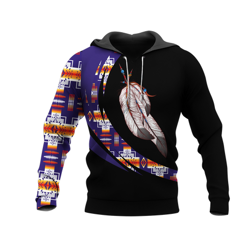 Powwow StoreHD000976 Pattern Native Pride 3D Hoodie