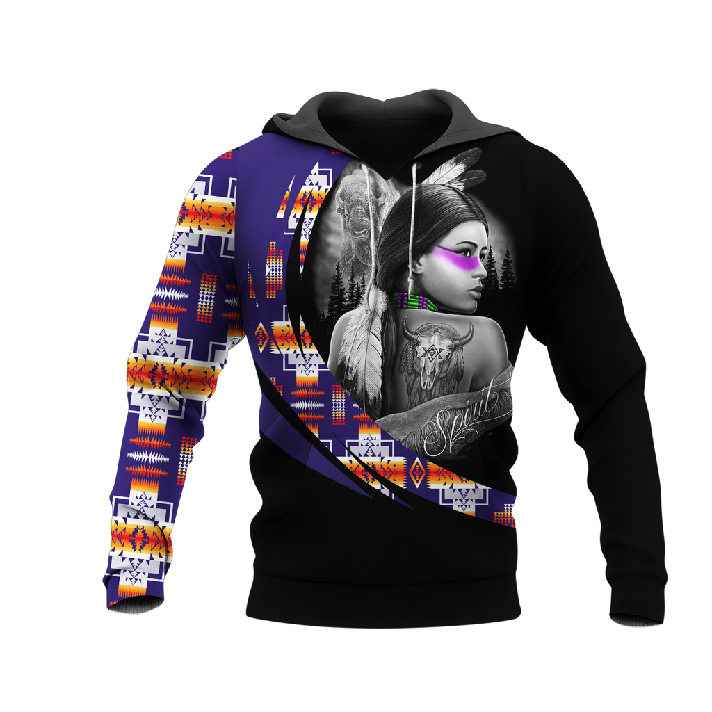 Powwow StoreHD000979 Pattern Native Pride 3D Hoodie