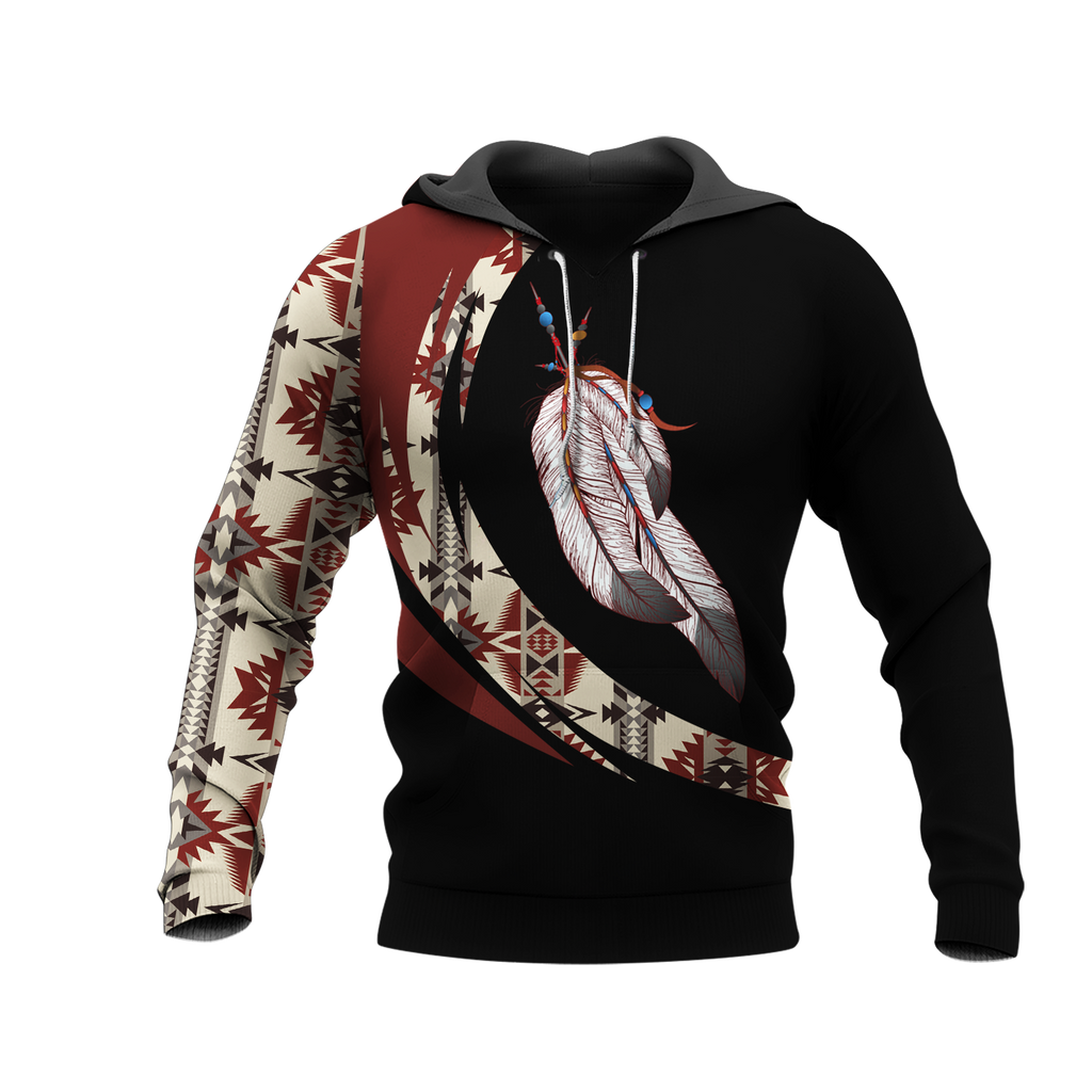 Powwow StoreHD000981 Pattern Native Pride 3D Hoodie