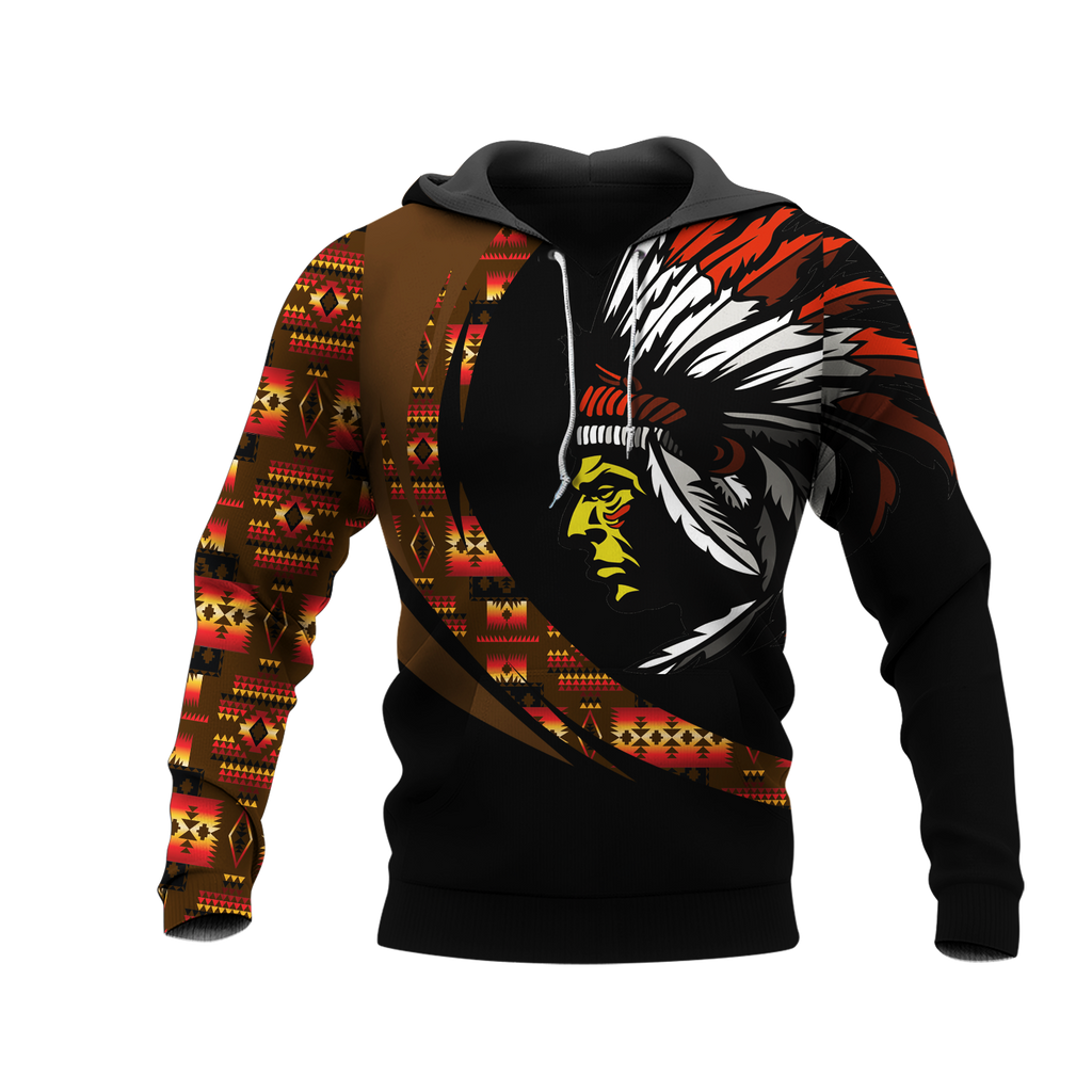 Powwow StoreHD000988 Pattern Native Pride 3D Hoodie