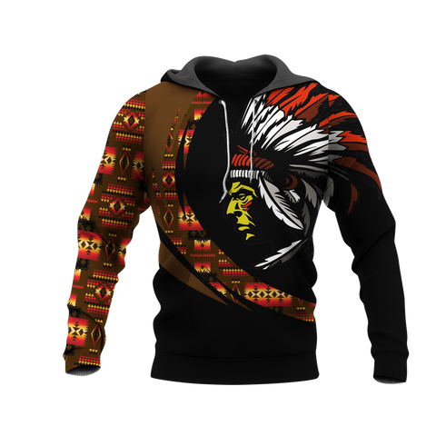 Powwow StoreHD000988 Pattern Native Pride 3D Hoodie