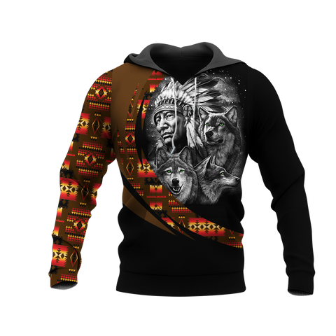 Powwow StoreHD000990 Pattern Native Pride 3D Hoodie