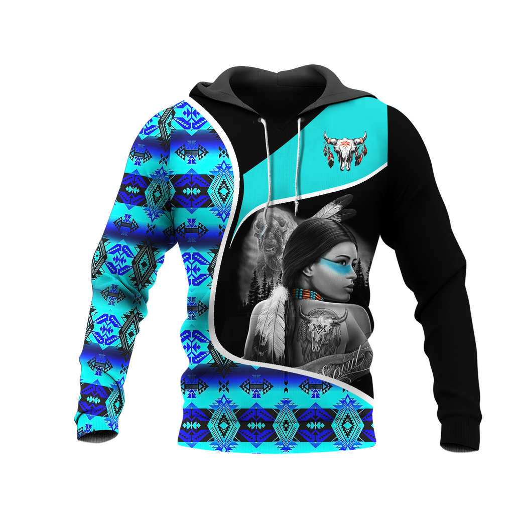 Powwow StoreHD000953 Pattern Native Pride 3D Hoodie