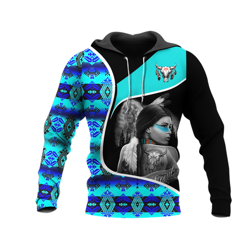 Powwow StoreHD000953 Pattern Native Pride 3D Hoodie