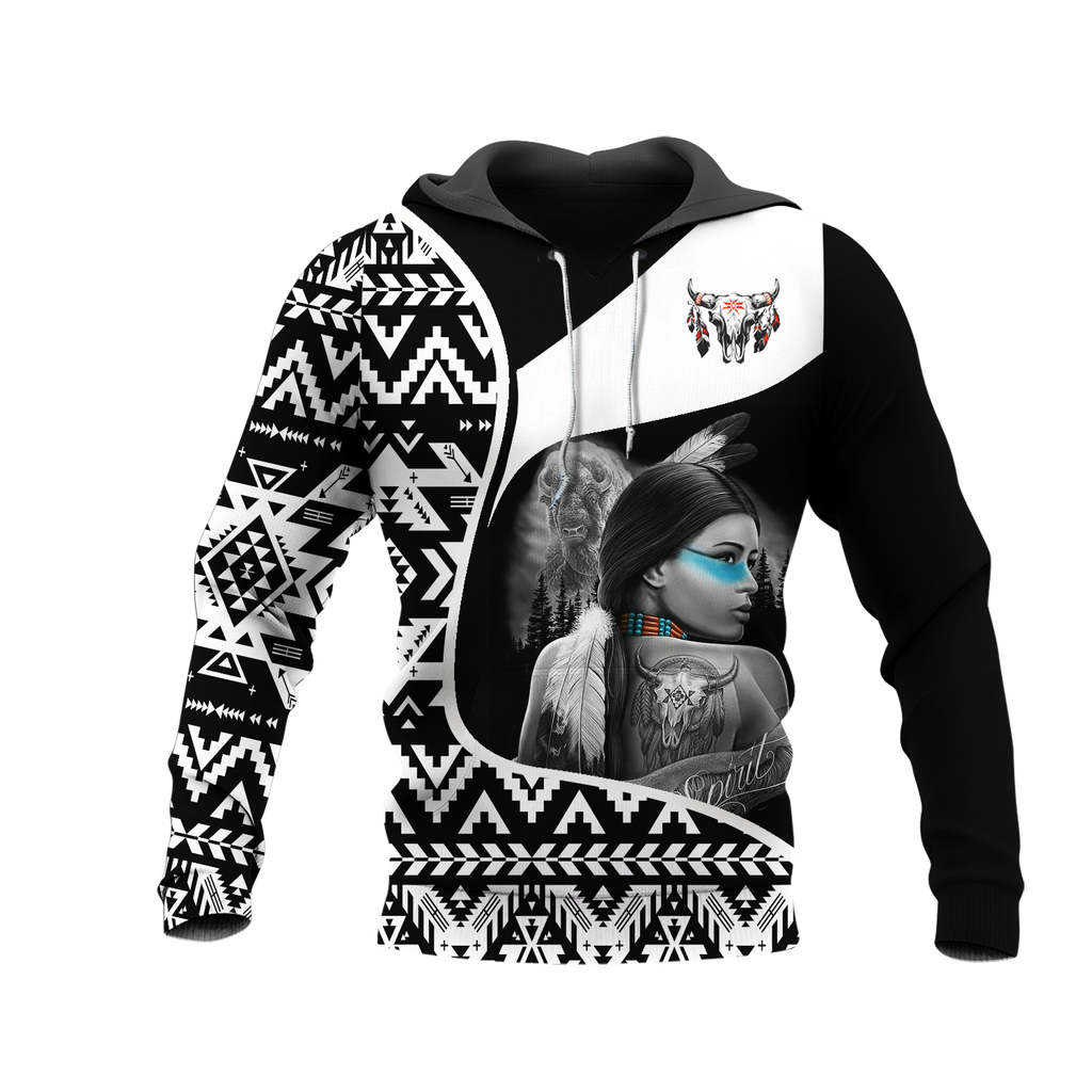 Powwow StoreHD000956 Pattern Native Pride 3D Hoodie